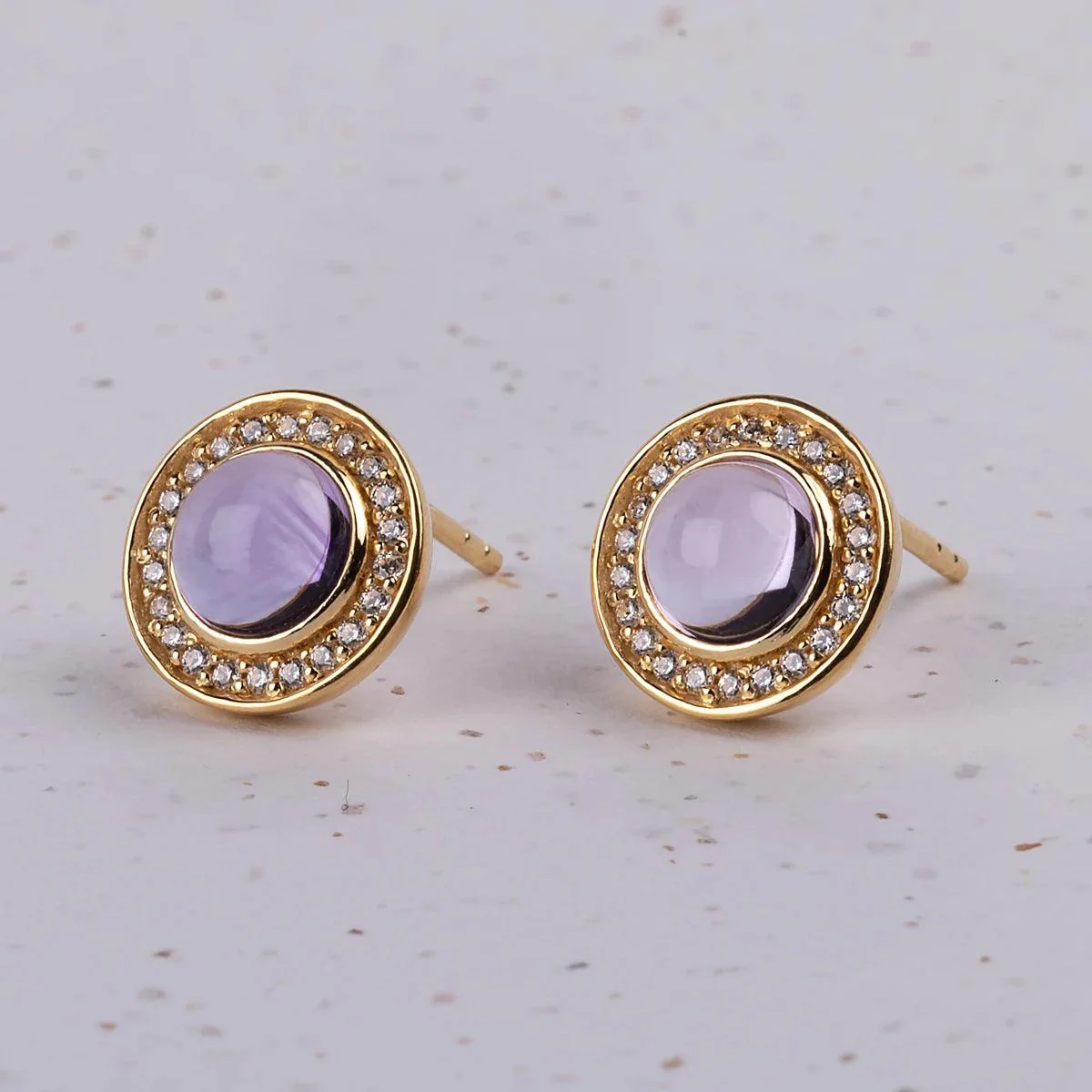 Caroline Bingley's Gold-Plated Amethyst Earrings
