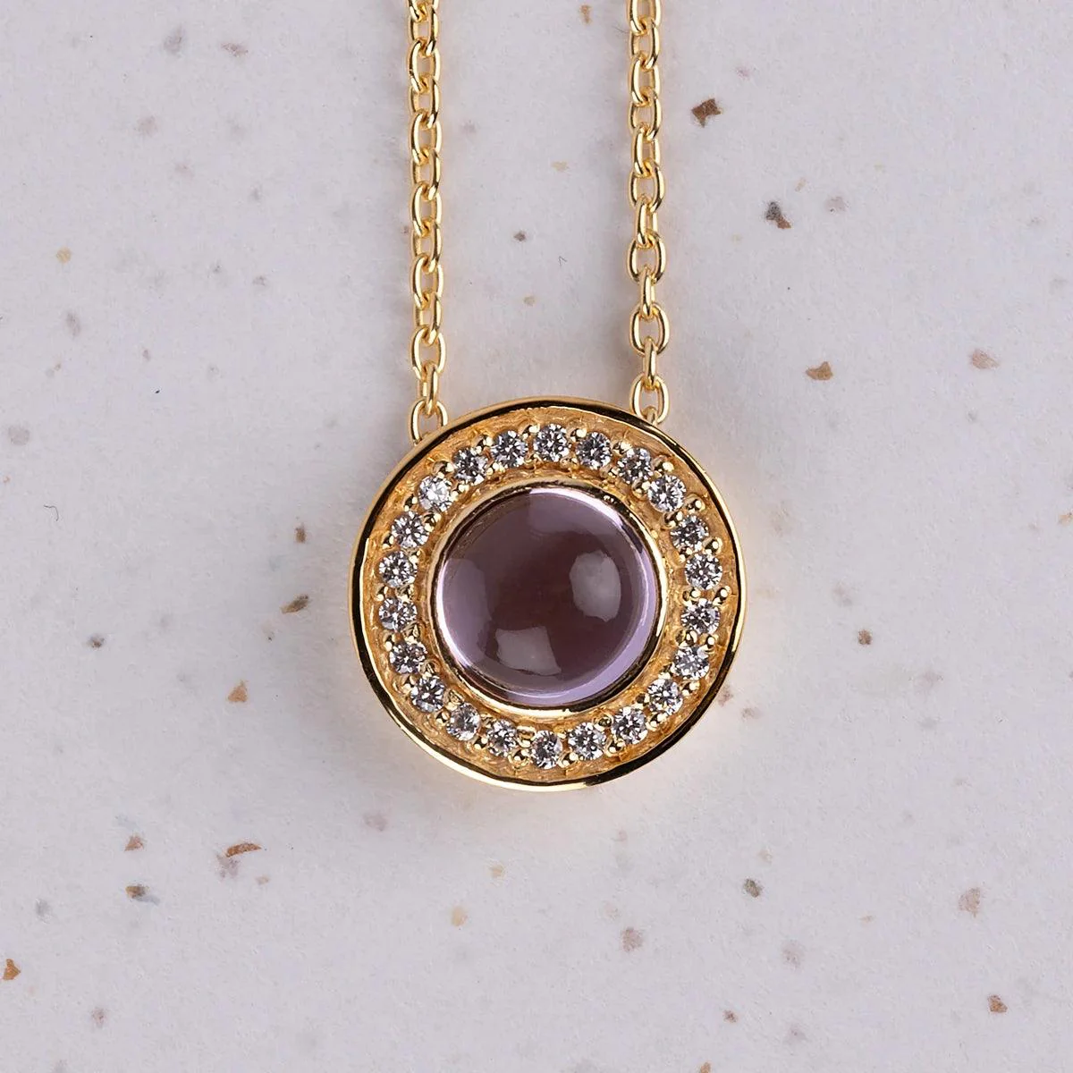 Caroline Bingley's Gold-Plated Amethyst Necklace - Image 2