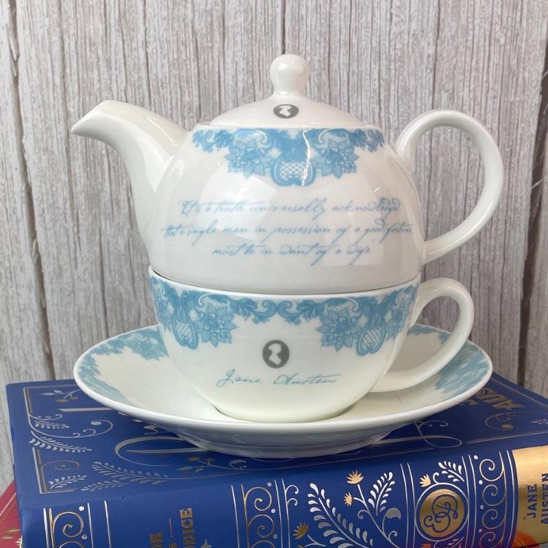 Jane Austen Bone China Tea Set For One - Pride and Prejudice Design | Exclusive Collection - Image 5