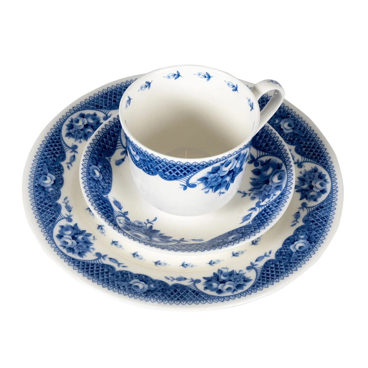 Netherfield Bone China Teacup, Saucer and Plate Set - Image 3