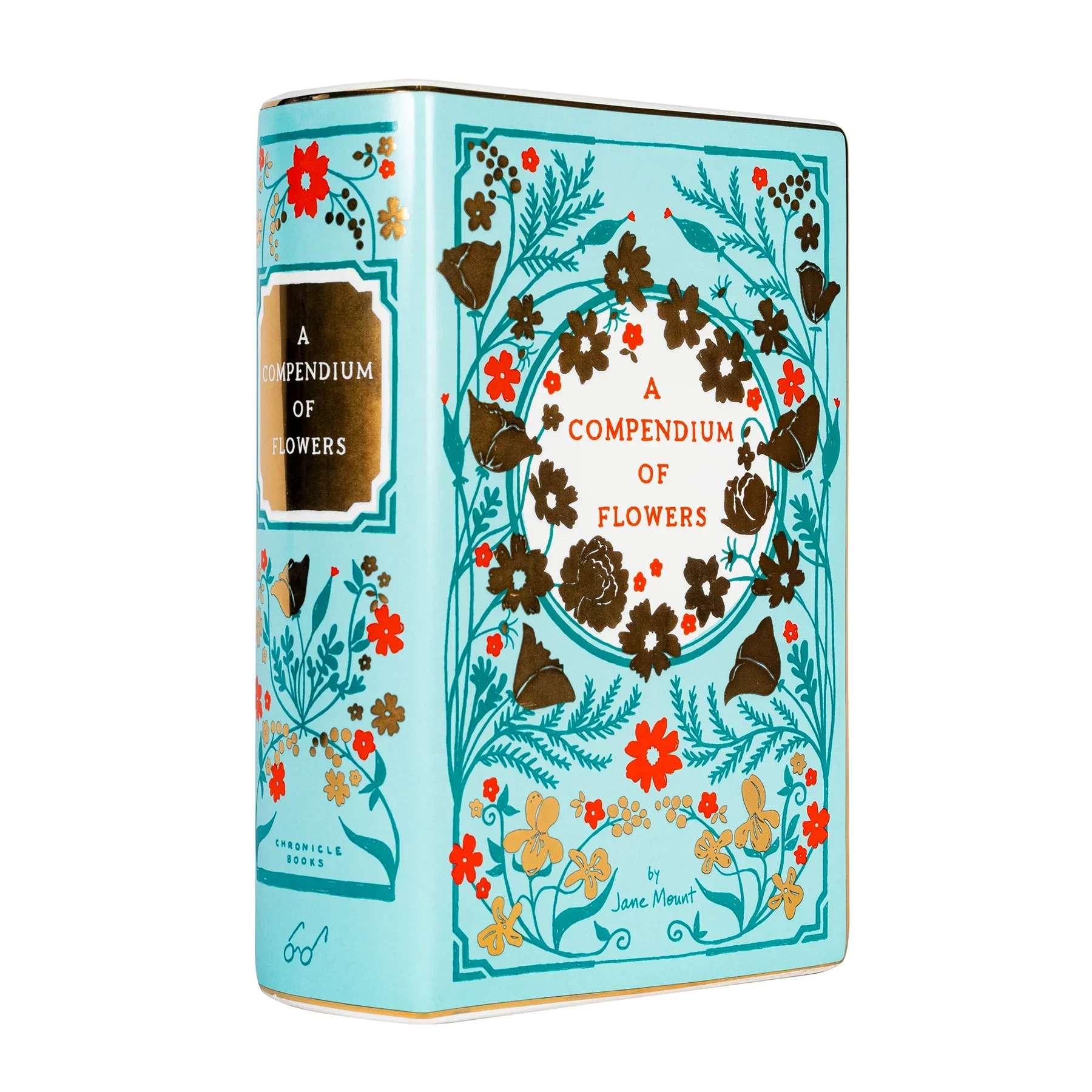 Compendium Of Flowers Ceramic Book Vase - Image 2