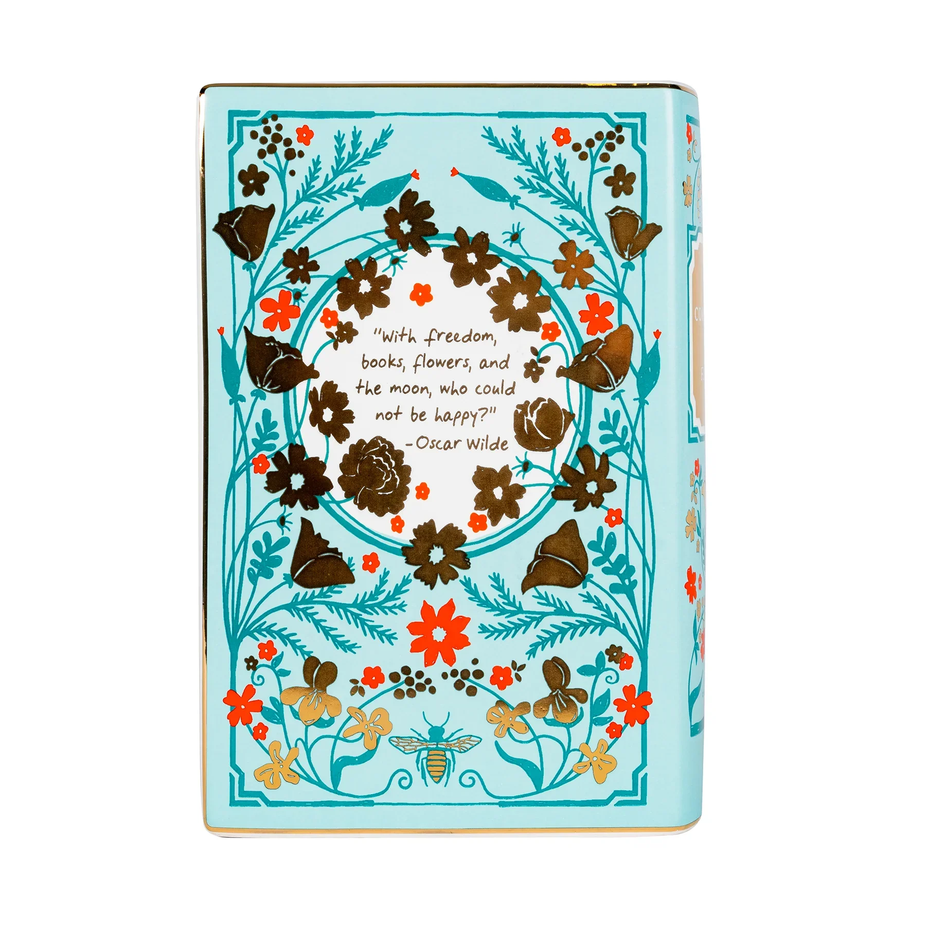 Compendium Of Flowers Ceramic Book Vase - Image 3