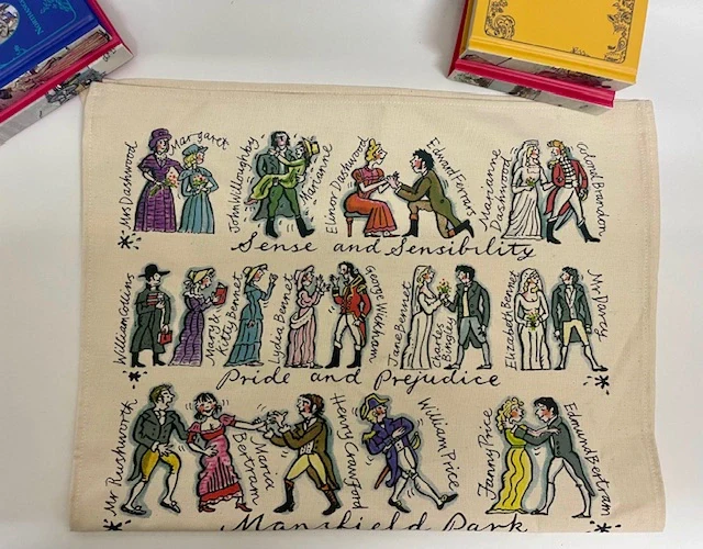Jane Austen Character Tea Towel - Image 2