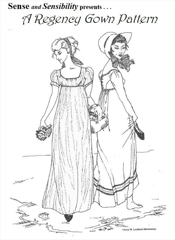 Dress Pattern - Regency Gown - PAPER - Image 3