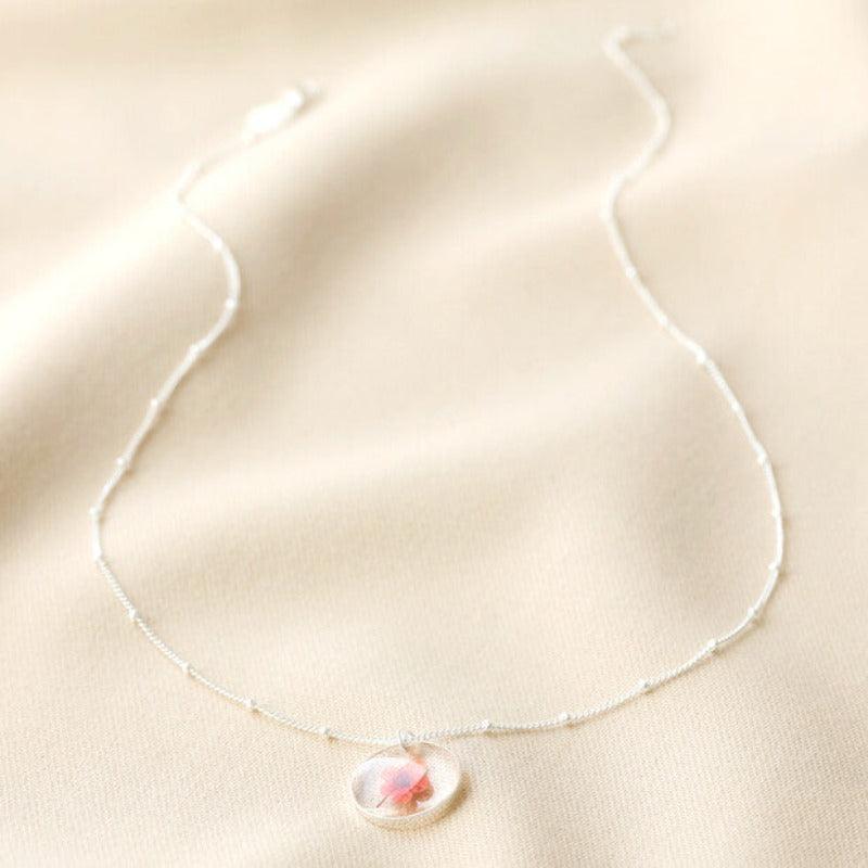 Elegant Birth Flower Necklace in Silver - Image 6