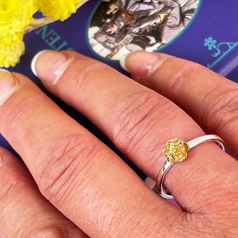 Elinor Rose Ring - Silver and Gold-Plated detailing | Exclusive Collection - Image 2