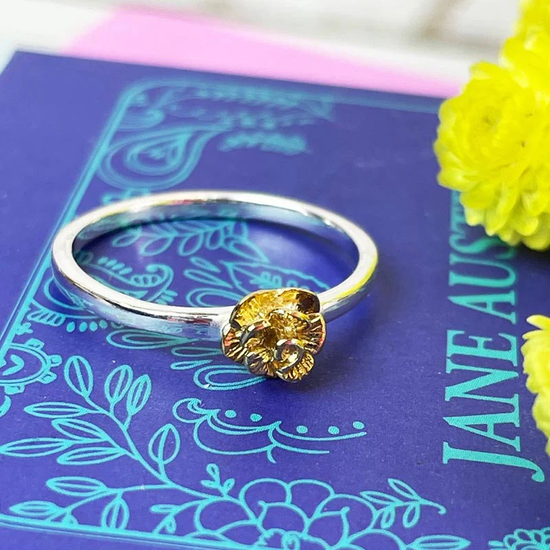 Elinor Rose Ring - Silver and Gold-Plated detailing | Exclusive Collection - Image 3