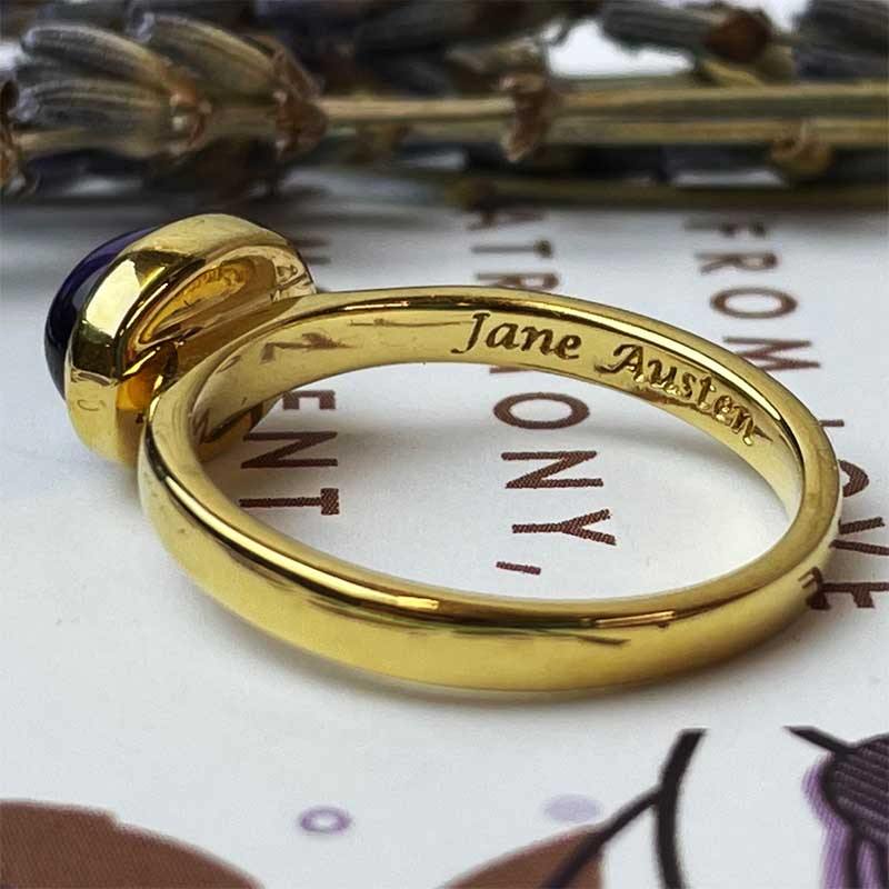 Eliza Amethyst Gold-Plated Ring - Image 2