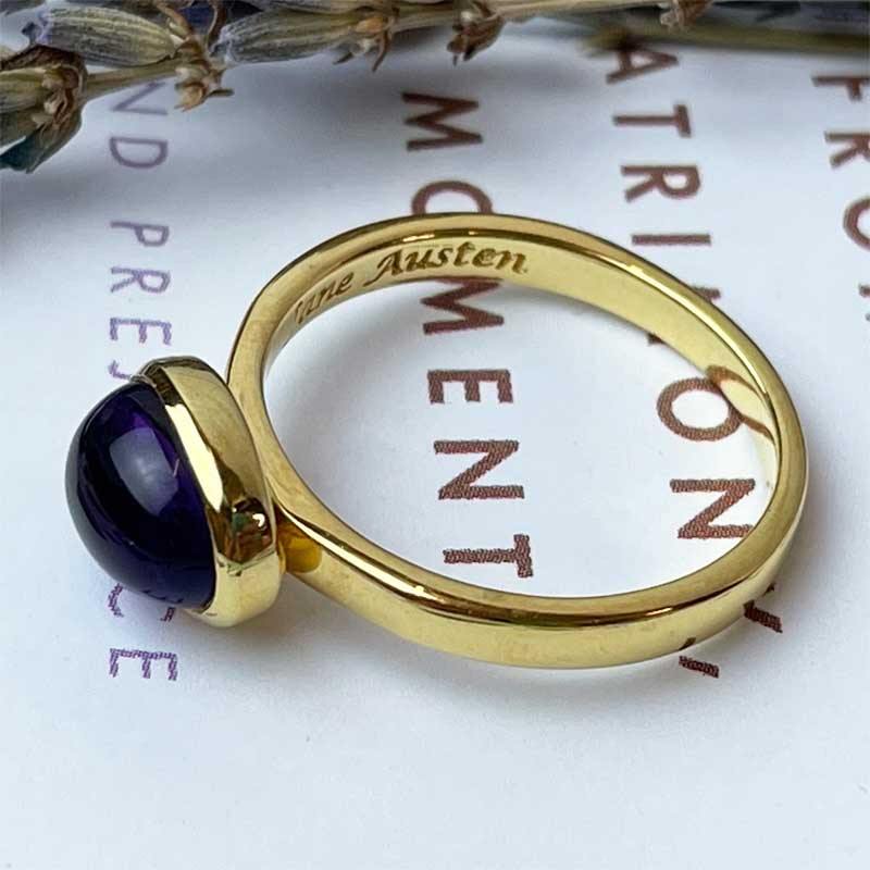 Eliza Amethyst Gold-Plated Ring - Image 4