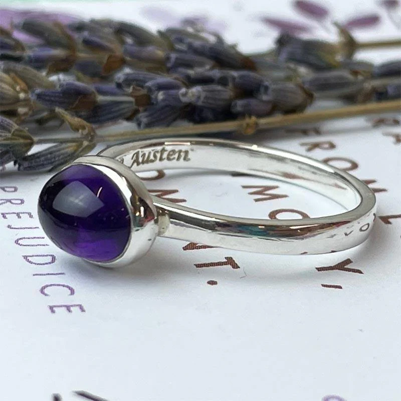 Eliza Amethyst Silver Ring - Image 3