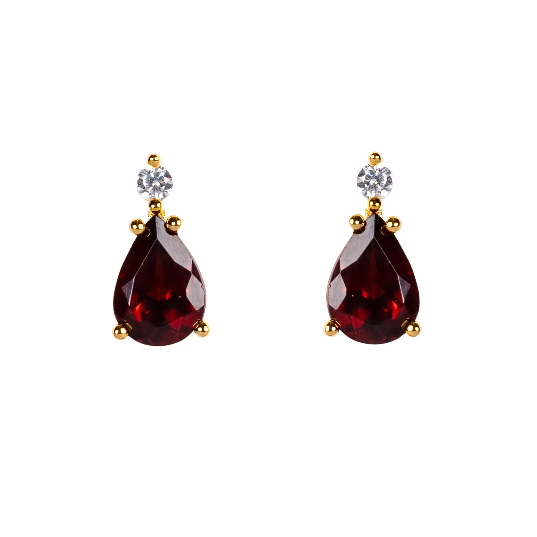Elizabeth Bennet Garnet Drop Earrings