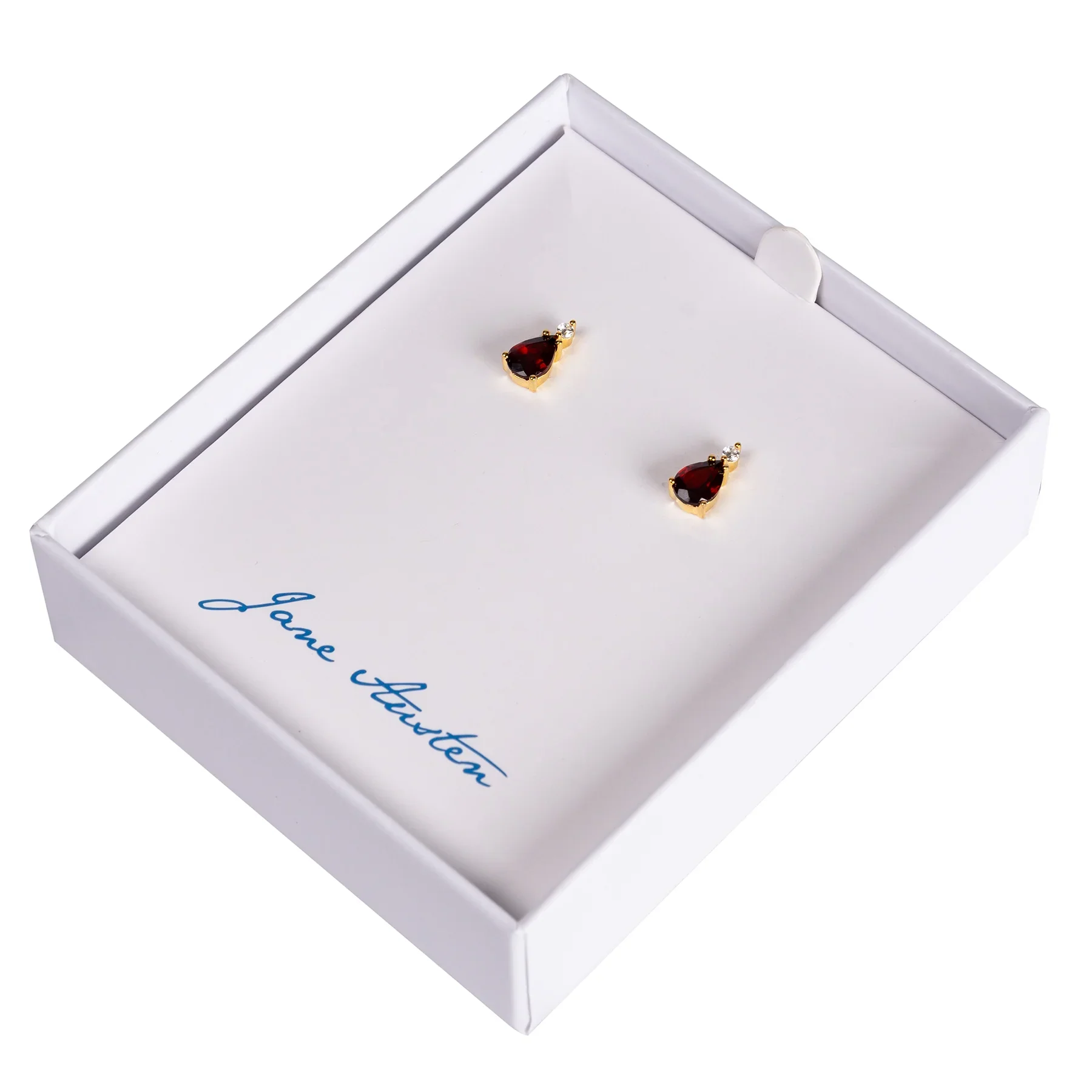 Elizabeth Bennet Garnet Drop Earrings - Image 2