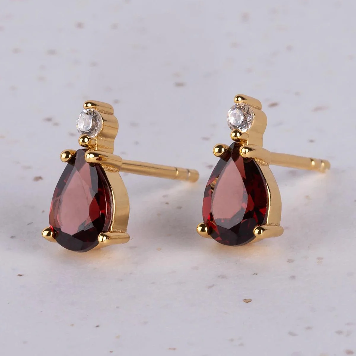 Elizabeth Bennet Garnet Drop Earrings - Image 4