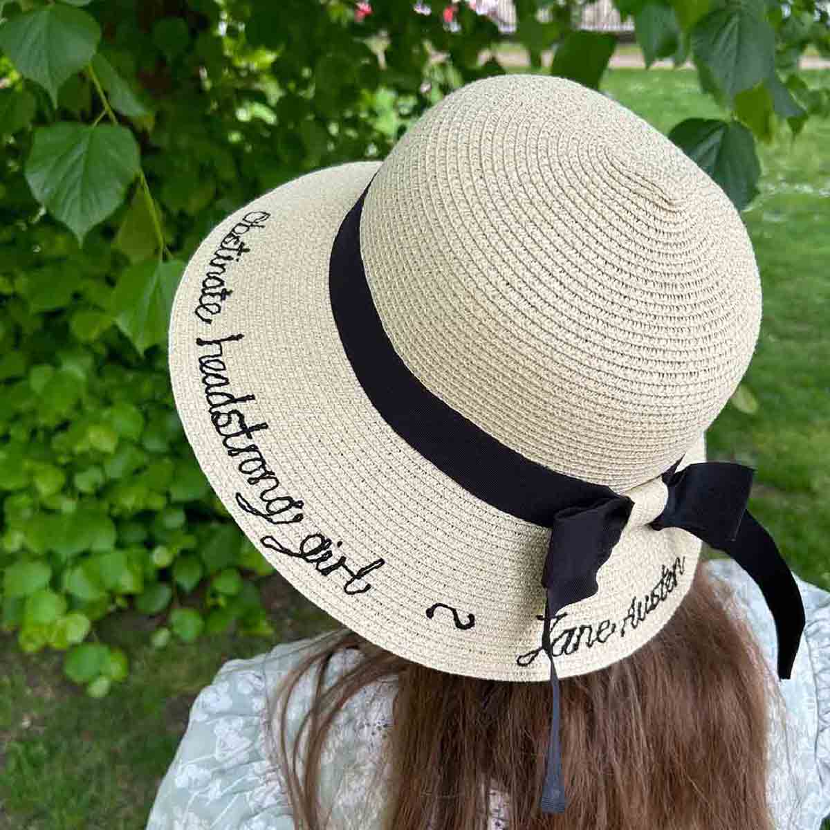 'Obstinate headstrong girl' Regency Bonnet Style Sun Hat - Image 3