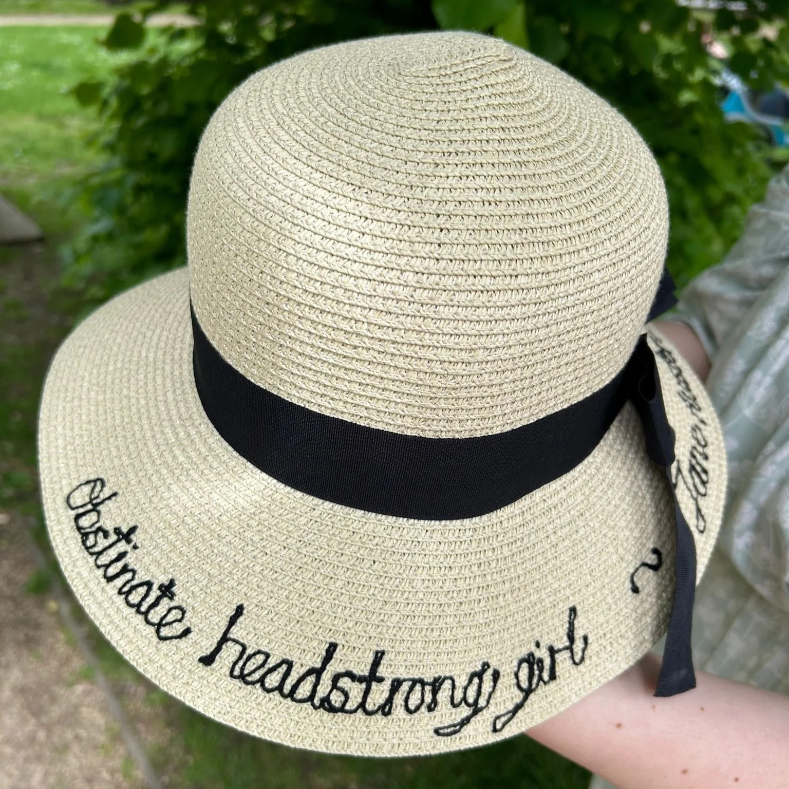 'Obstinate headstrong girl' Regency Bonnet Style Sun Hat - Image 5
