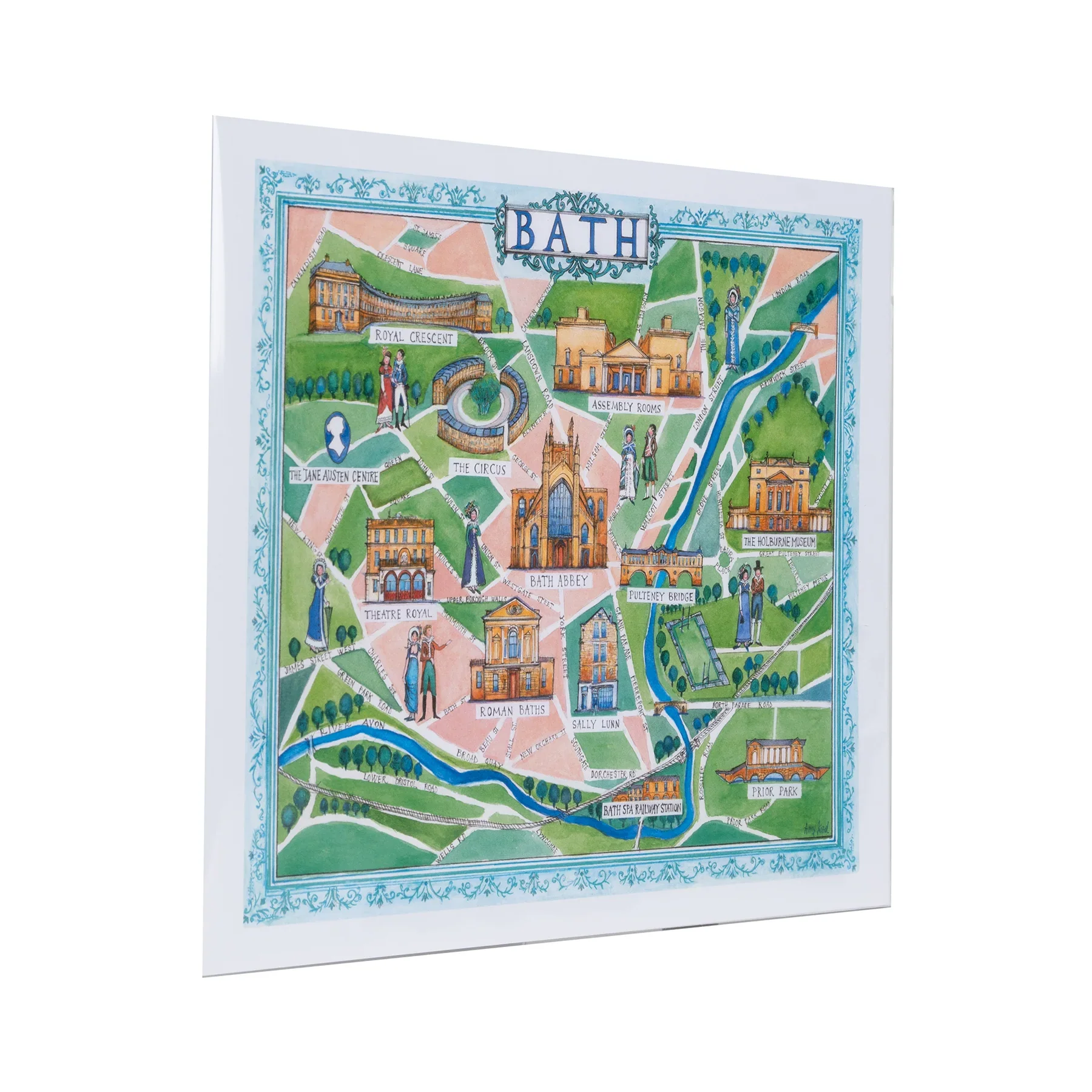 Georgian Map of Bath Print - Image 2