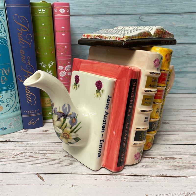 Handmade Teapot - Jane Austen's Stacked Novels | Exclusive Collection - Image 3