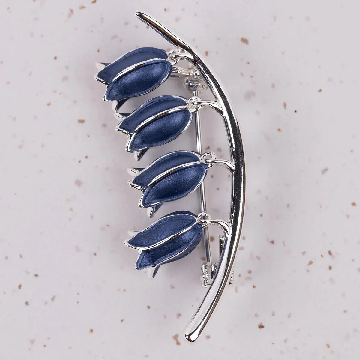 Hartfield Handcrafted Bluebell Brooch in Silver - Image 2