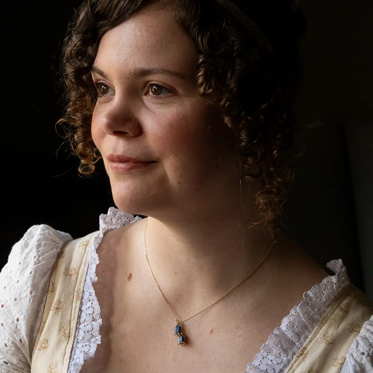 Hartfield Bluebell Necklace in Gold