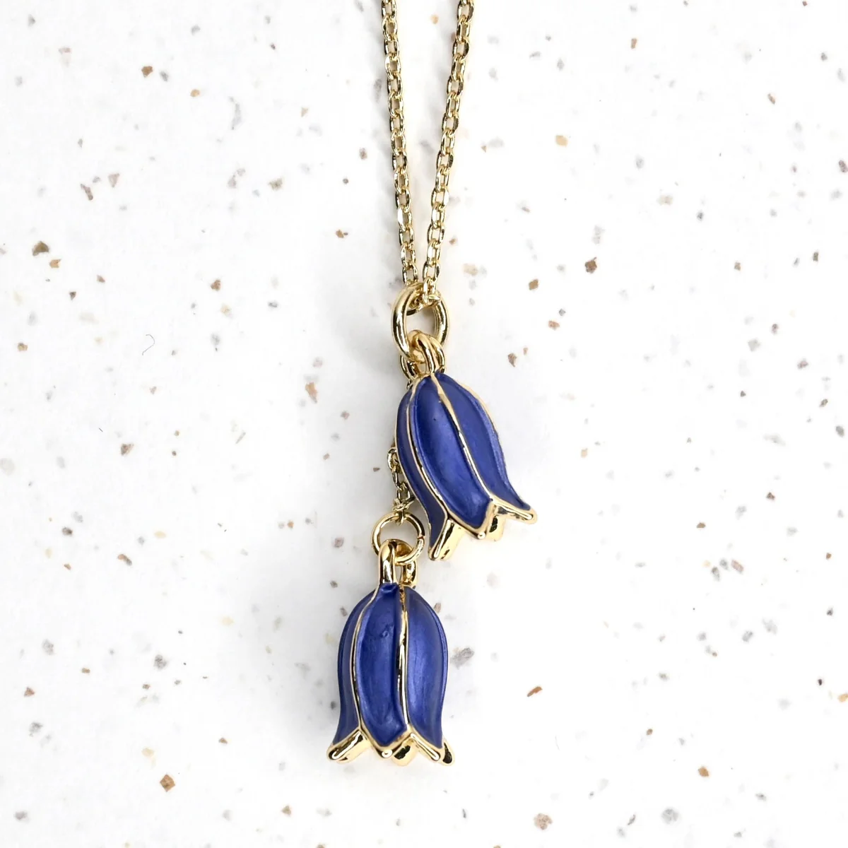 Hartfield Bluebell Necklace in Gold - Image 5
