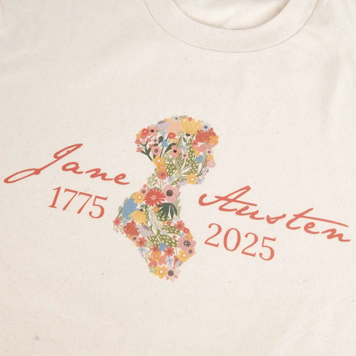 Jane Austen 250th Anniversary T-Shirt in Cream - Image 2