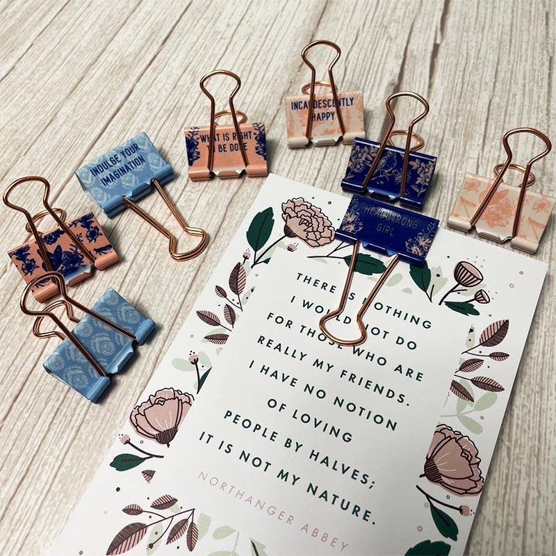 Jane Austen Binder Clips - Set of 8 - Image 3