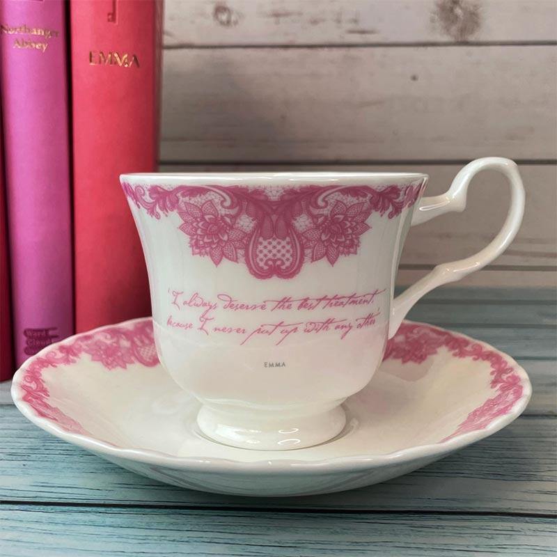 Jane Austen Emma Bone China Teacup And Saucer - Image 3