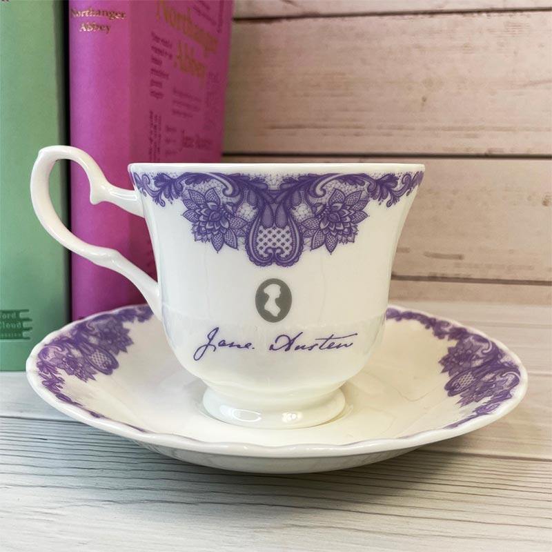 Jane Austen Mansfield Park Bone China Teacup And Saucer - Image 3
