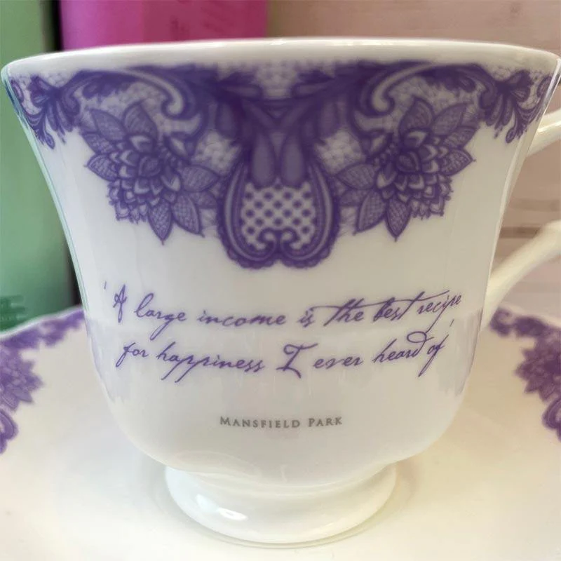 Jane Austen Mansfield Park Bone China Teacup And Saucer - Image 4