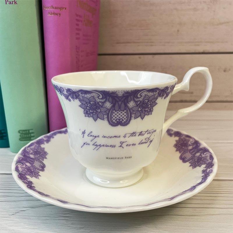 Jane Austen Mansfield Park Bone China Teacup And Saucer - Image 5