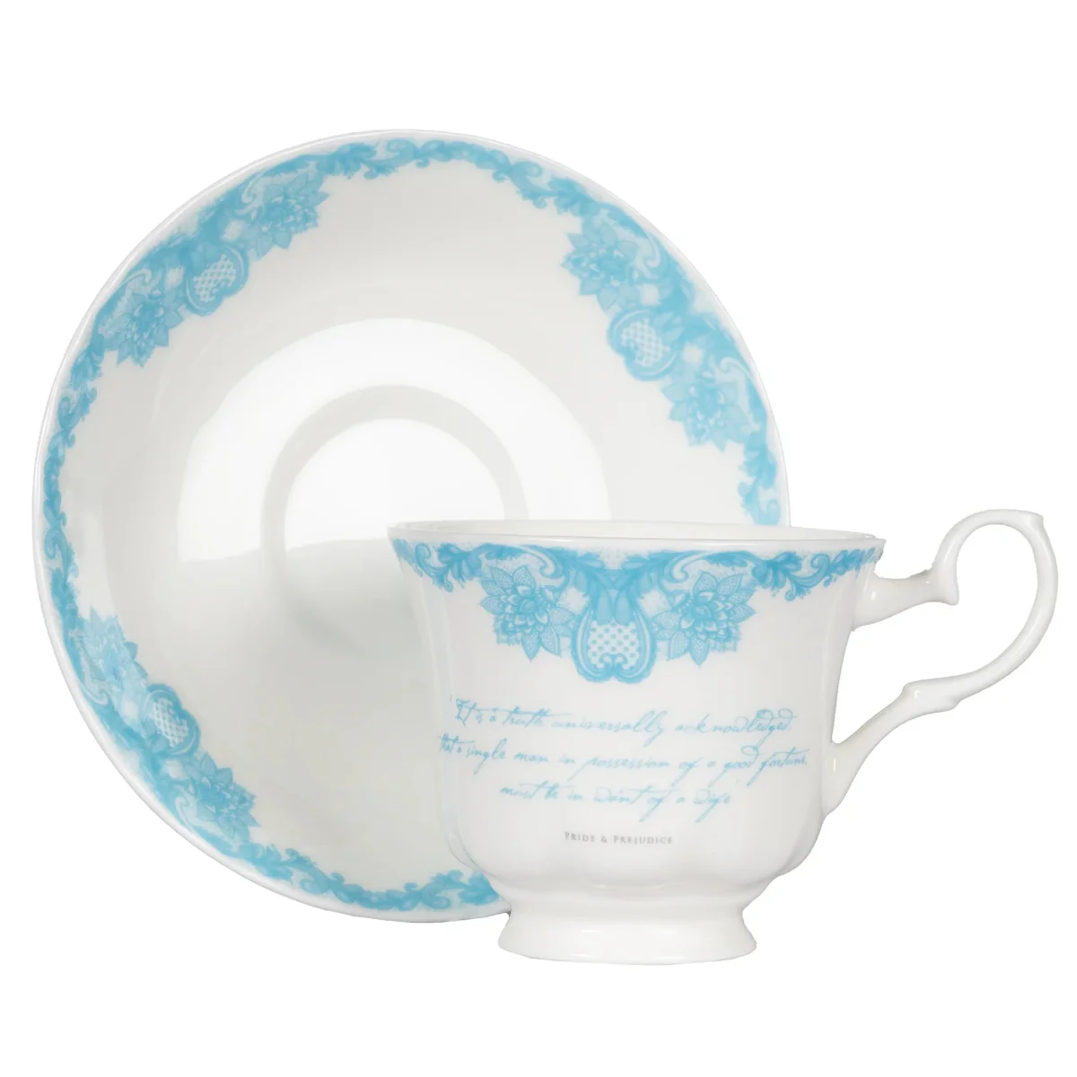 Jane Austen Pride and Prejudice Bone China Teacup And Saucer - Image 2