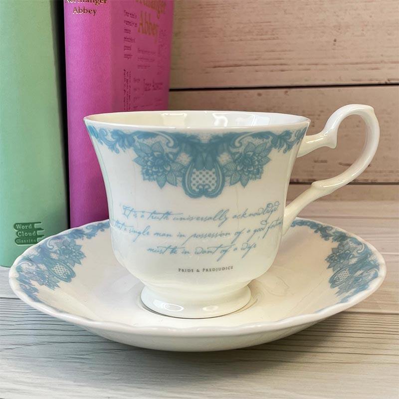 Jane Austen Pride and Prejudice Bone China Teacup And Saucer - Image 4