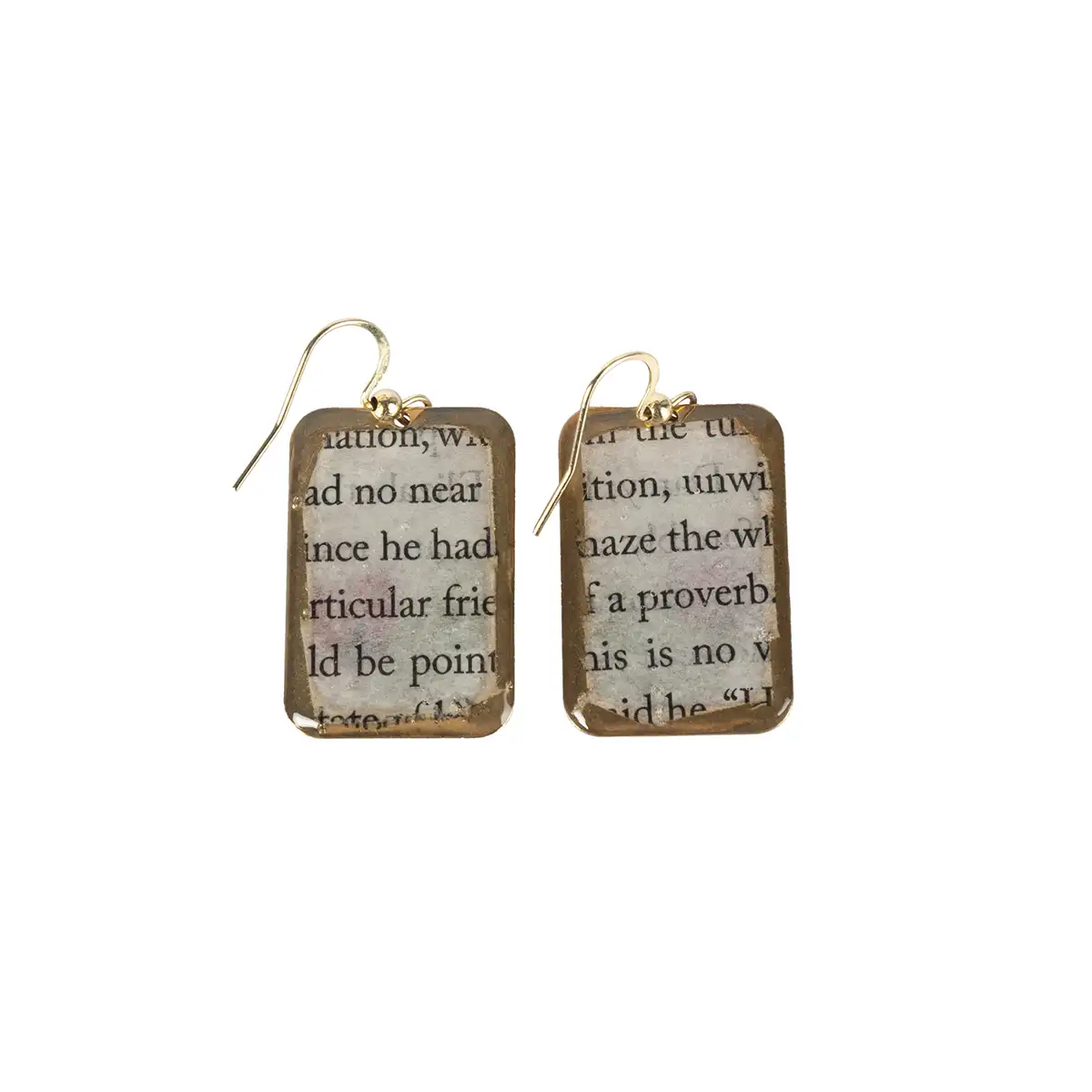 Jane Austen Book Page Fern Earrings - Image 3