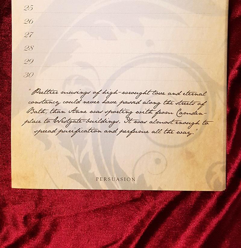 Jane Austen Calendar - Birthday and Anniversary - Image 3