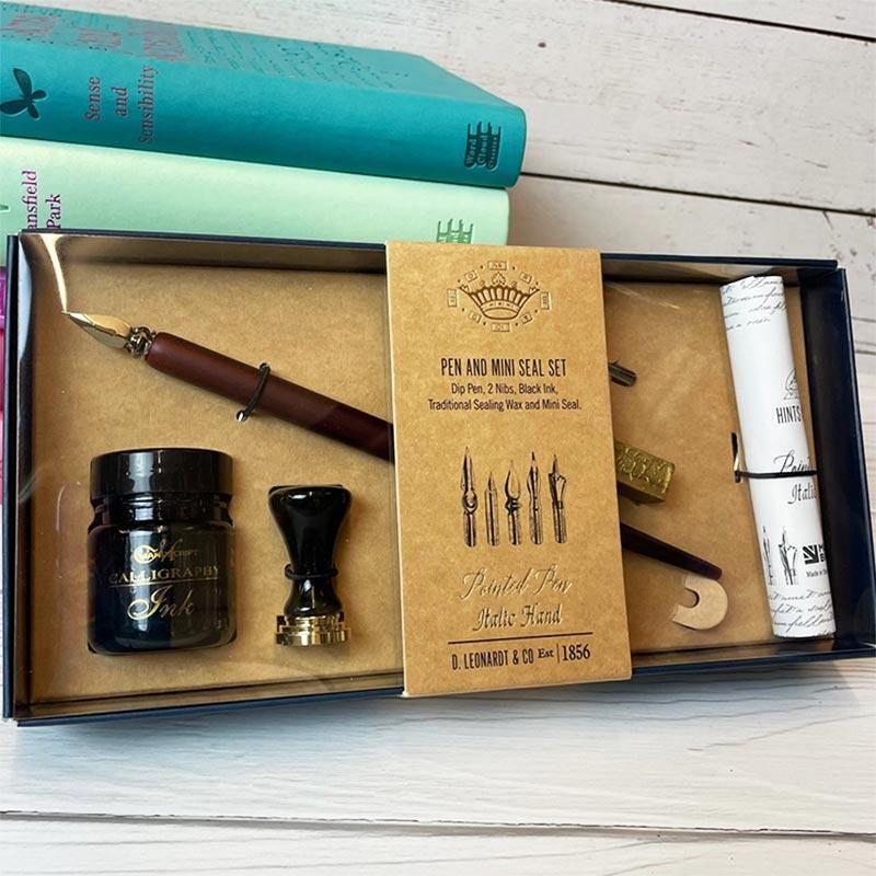 Jane Austen Calligraphy Set - Dip Pen, Ink and Seal Gift Set - Image 2