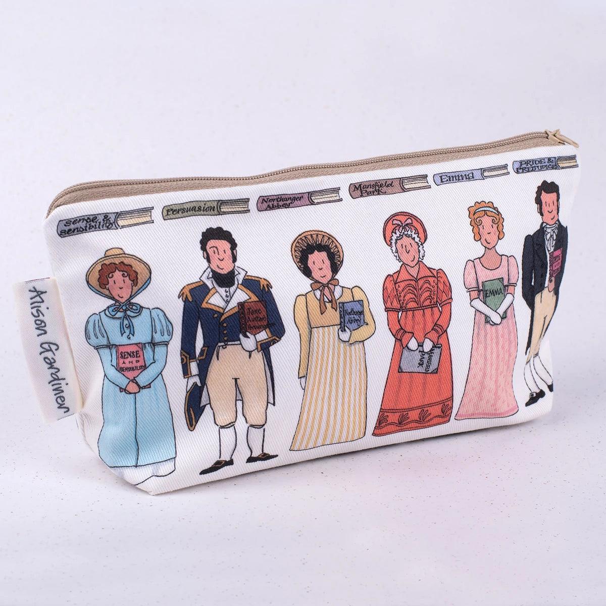 Jane Austen Character Cosmetics Bag
