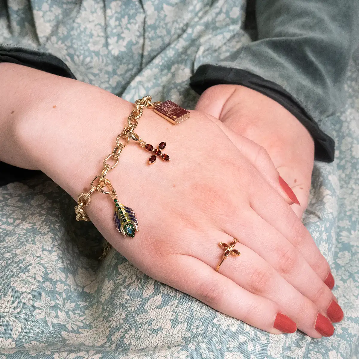 Jane Austen Charm Bracelet - Complete Bracelet