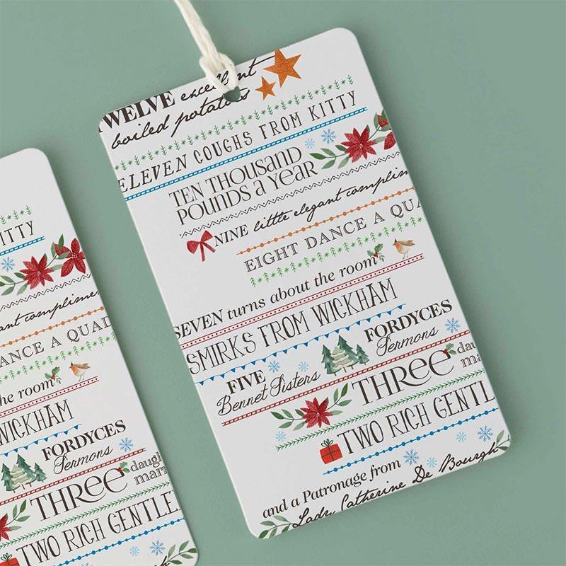 Jane Austen Christmas Wrapping Paper - 12 Days Of Pride And Prejudice - Image 2