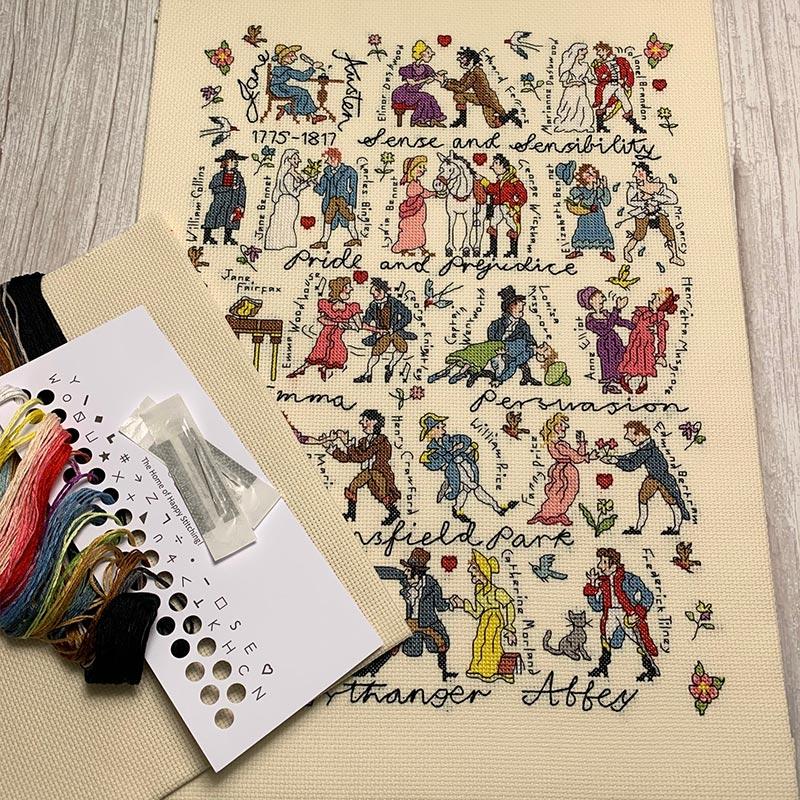 Jane Austen Cross Stitch - Counted Cross Stitch Kit - Image 2