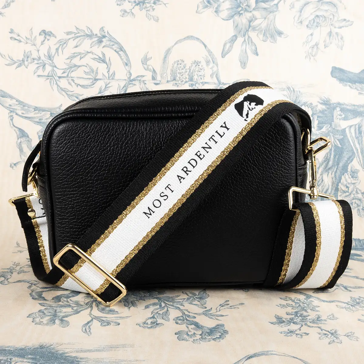 Jane Austen Customisable Leather Bag in Black - Image 3