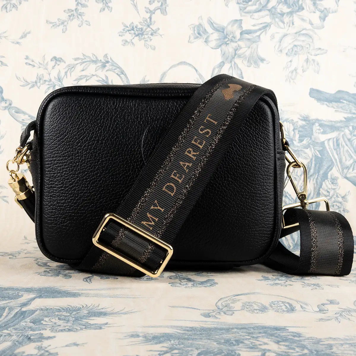 Jane Austen Customisable Leather Bag in Black - Image 5