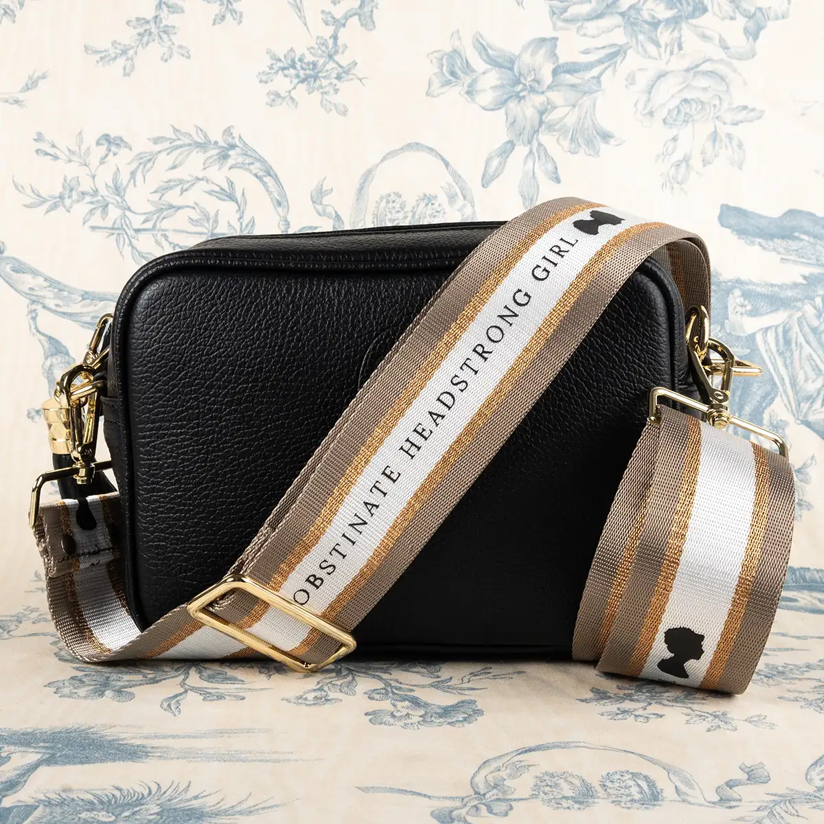 Jane Austen Customisable Leather Bag in Black - Image 6