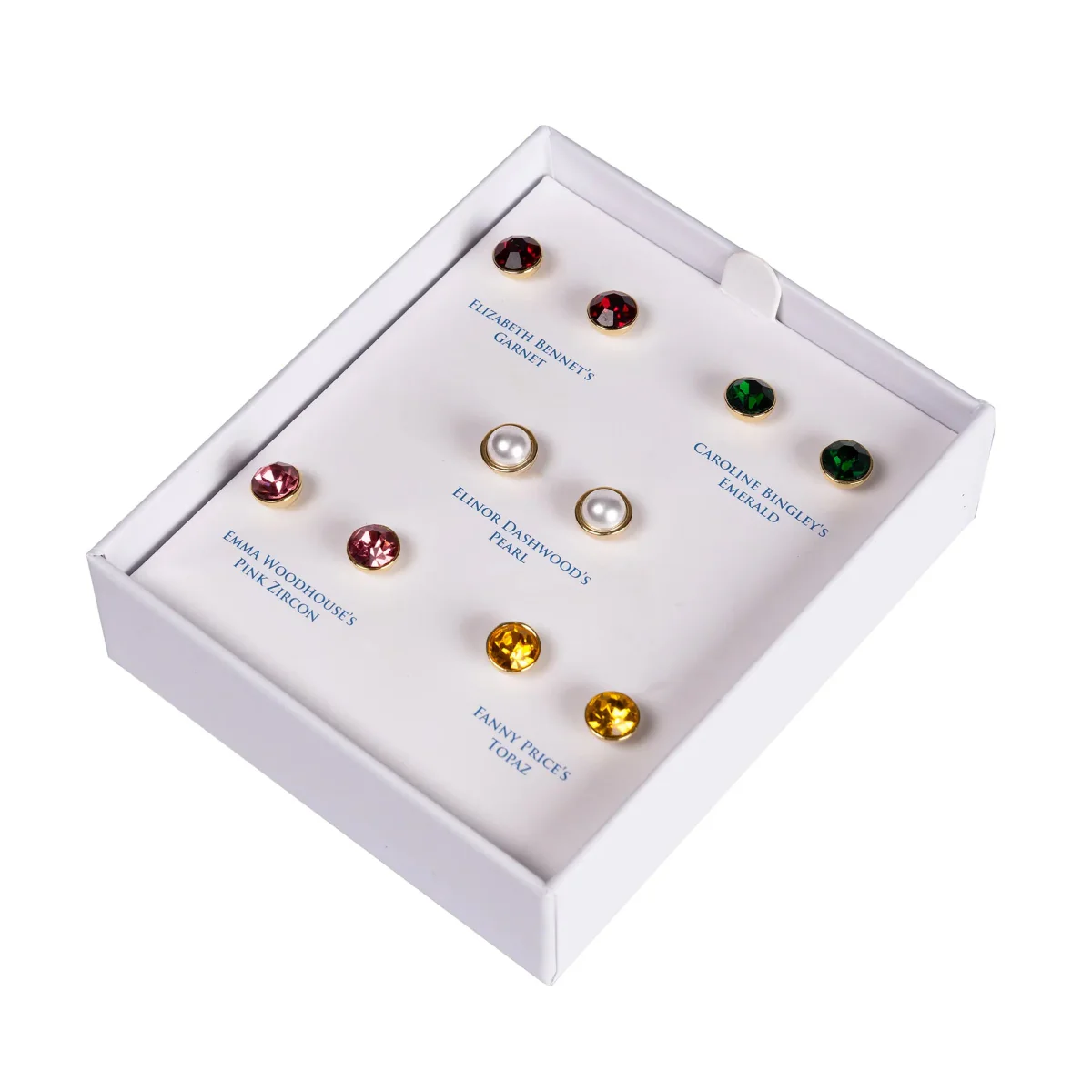 Jane Austen Gemstone Earring Set - Heroine Collection