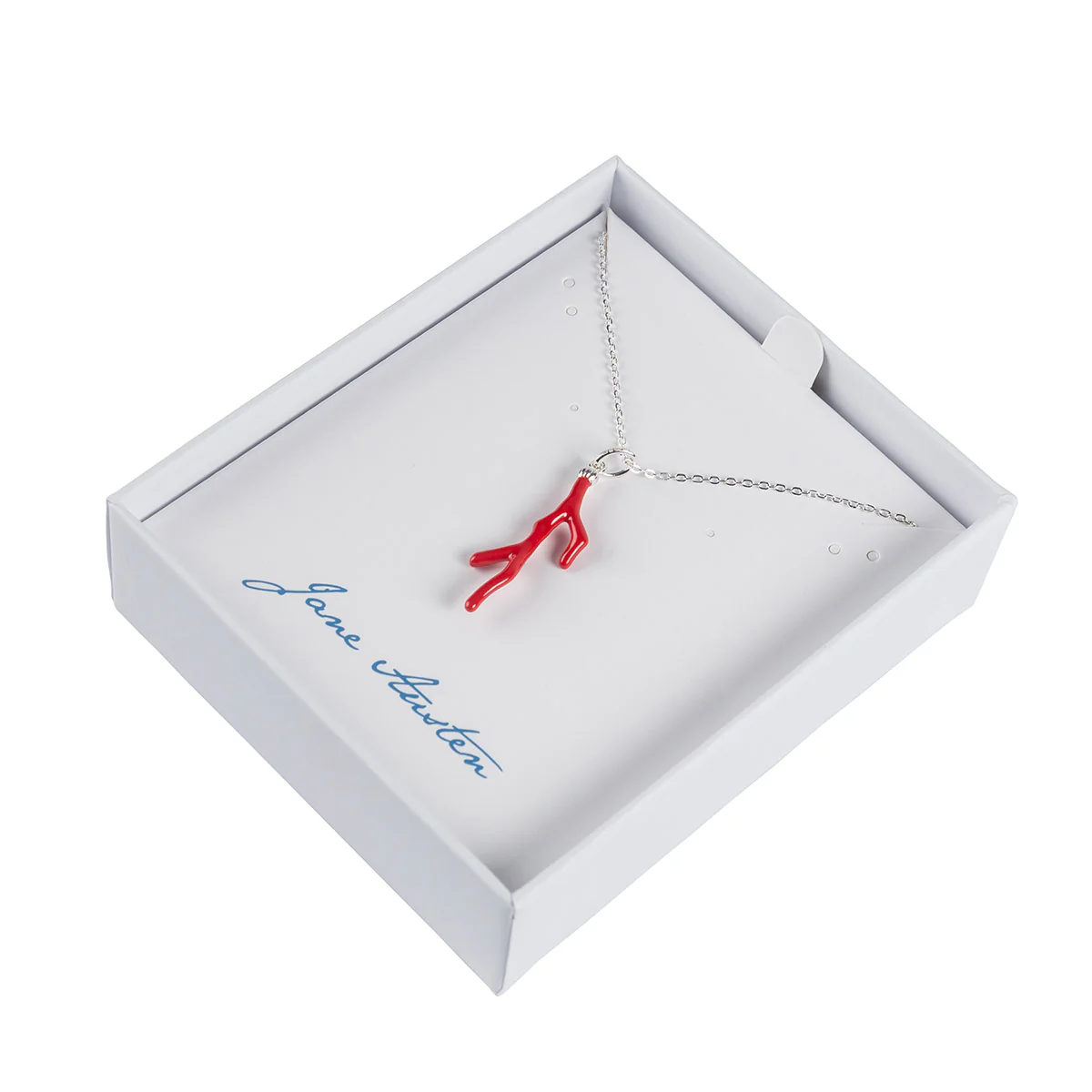 Jane Austen Emma Necklace - Coral Red - Image 4