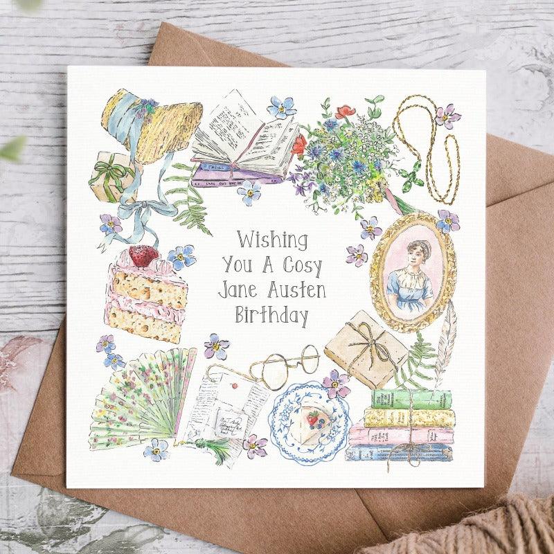Jane Austen Themed Illustrated Greetings Cards | Set of 5 - Image 3