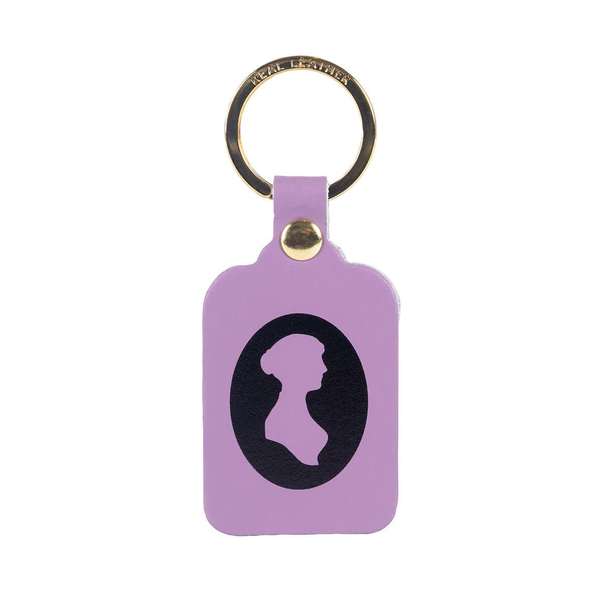 Jane Austen Keyring in Lilac Leather - Image 2