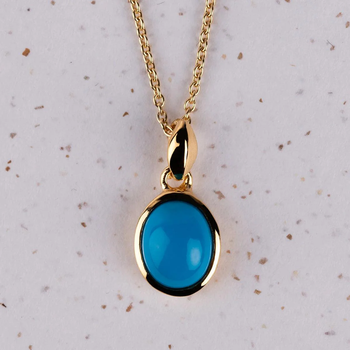 Jane Austen Necklace - Beautiful Gold and Turquoise Pendant - Image 3
