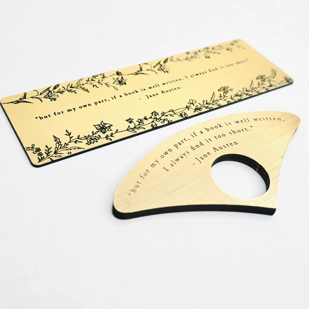 Jane Austen Quote Bookmark in Brushed Gold - Image 7