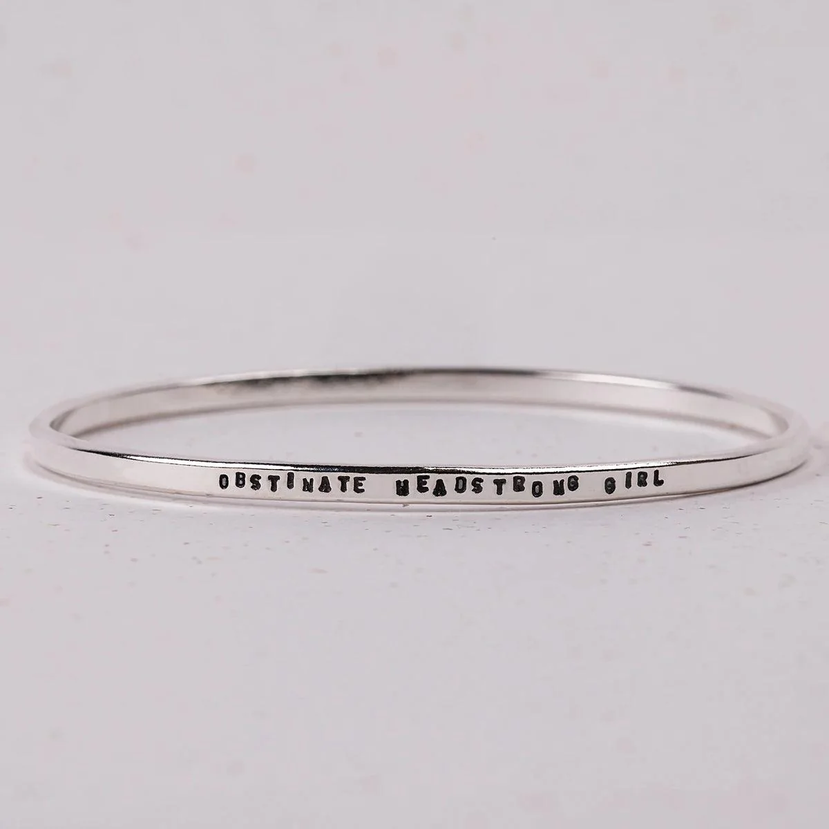 Jane Austen Quote Bracelet 'Obstinate Headstrong Girl' - Image 3