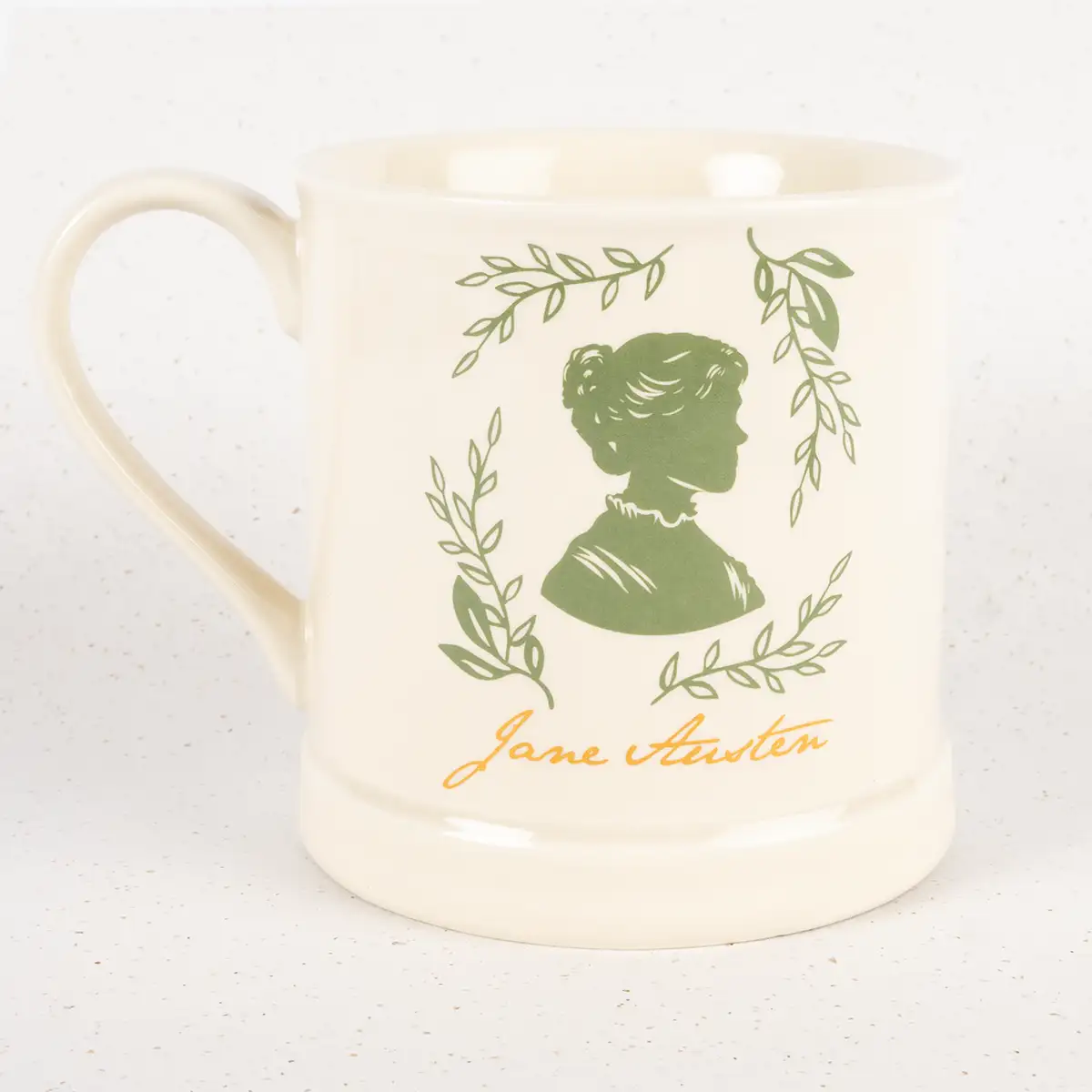 Jane Austen Silhouette Vintage Mug